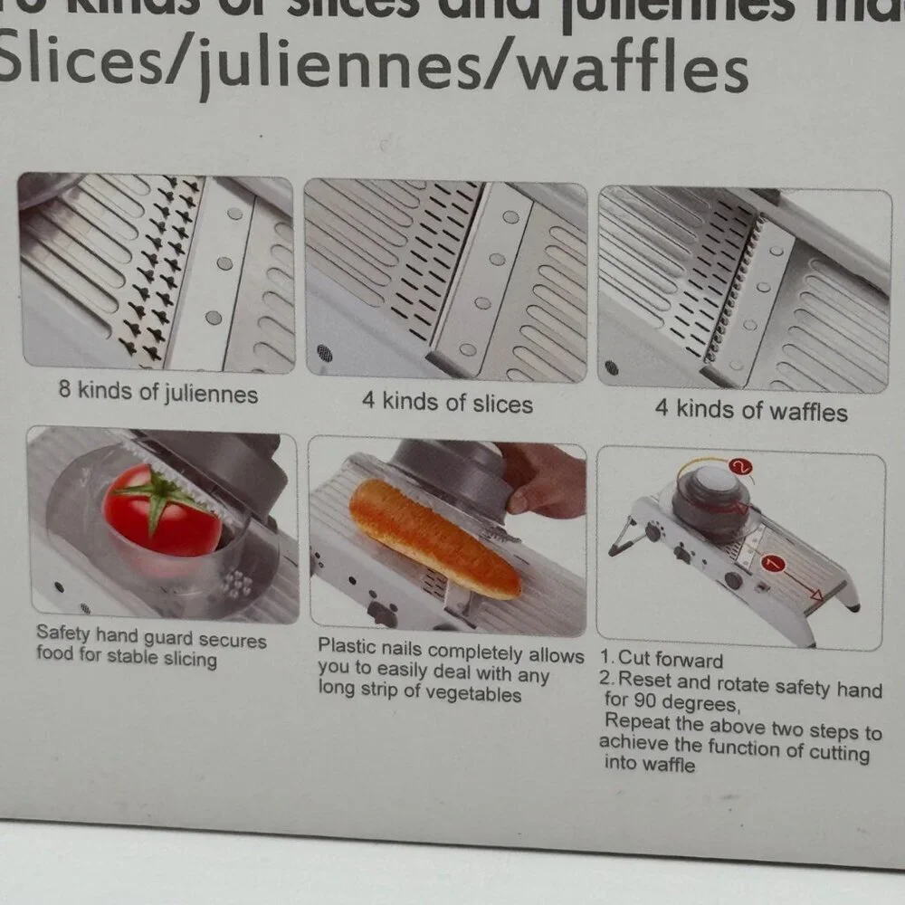 Smart Multifunctional Mandolin Slicer With 18 Cutting Styles For Slices Julienne